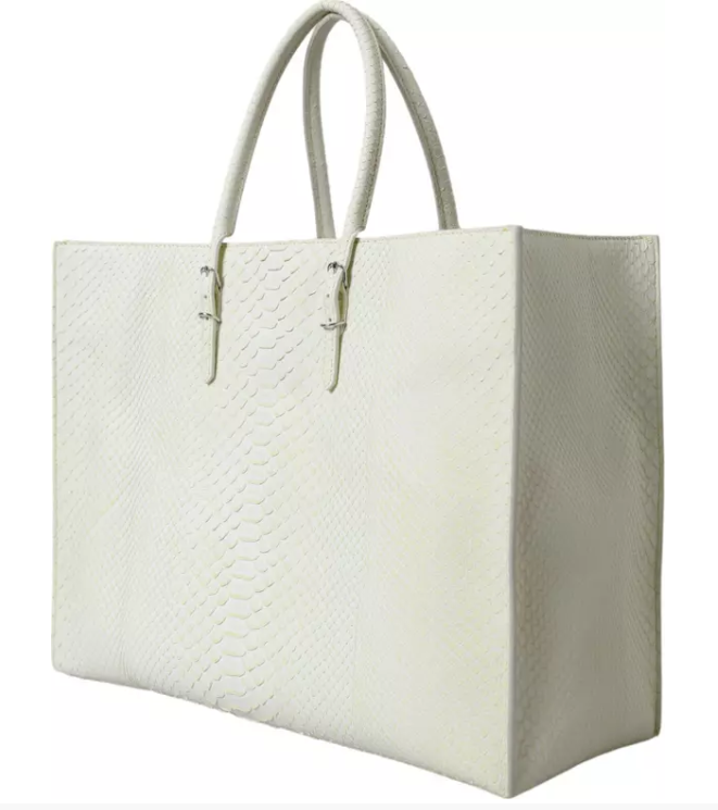 Balenciaga - Weiße Tote Bag aus exotischem Leder