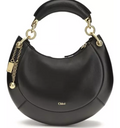 Chloe Schultertasche Bos Taurus aus schwarzem Kalbsleder | Spoil me