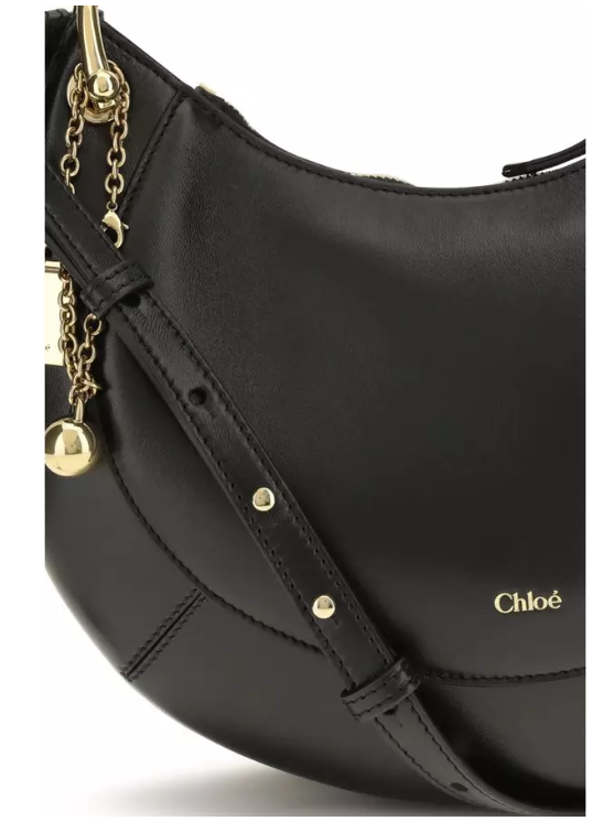 Chloe Schultertasche Bos Taurus aus schwarzem Kalbsleder | Spoil me