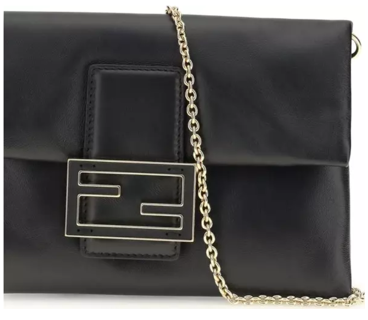 Fendi - Schwarze Lamm-Clutch Ovis Aries | Spoil me