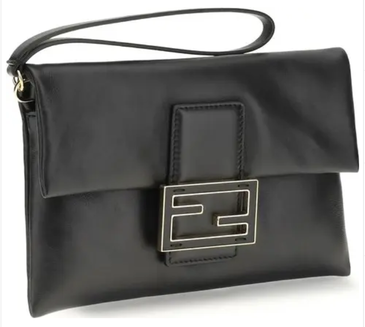 Fendi - Schwarze Lamm-Clutch Ovis Aries | Spoil me