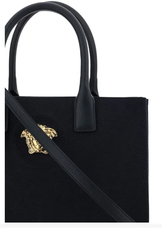 Versace - Schwarze Schultertasche aus Baumwolle | Spoil me
