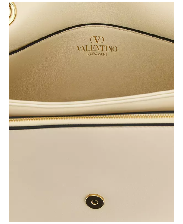 Valentino Garavani - Schultertasche aus weißem Lammleder | Spoil me