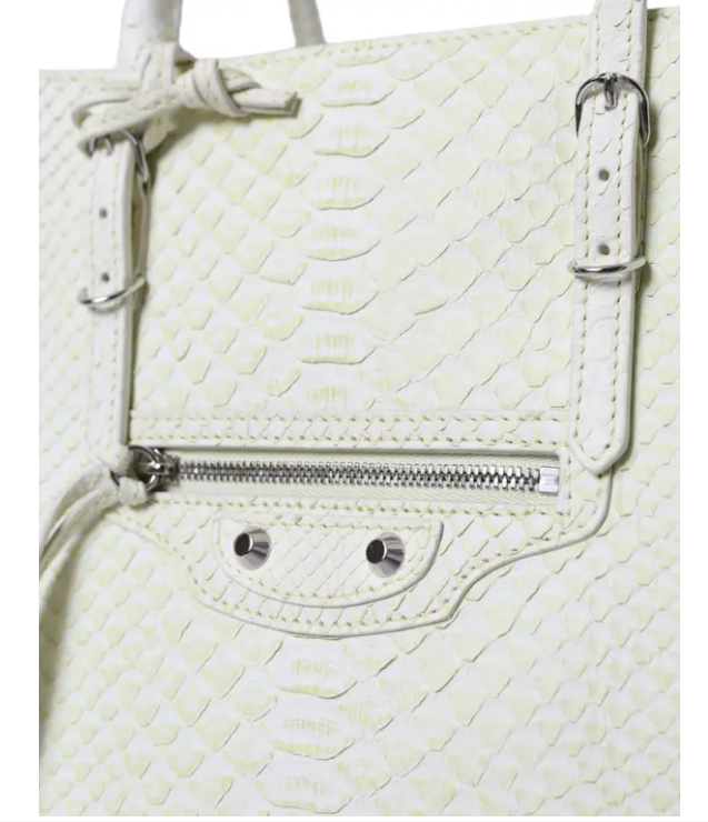 Balenciaga - Weiße Tote Bag aus exotischem Leder