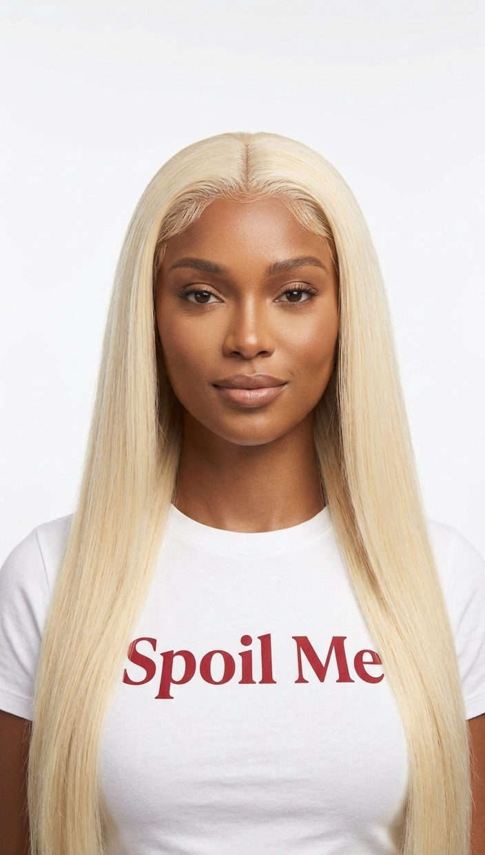 Echthaar Perücke Bone Straight brasilianisch blond