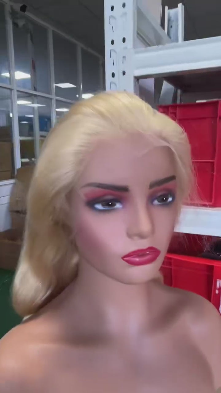 Echthaar Perücke Body Wave brasilianisch blond